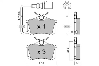 Комплект тормозных колодок AISIN BPVW-2004